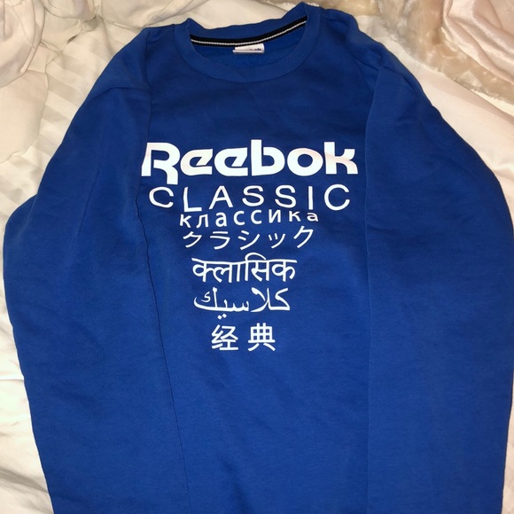 reebok blue sweatshirt